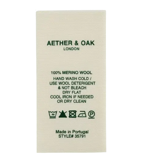Printed Care Labels - custom patch by Fineyst Patches