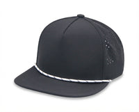 5 Panel Water Proof Nylon Hat w/Laser Cut Mesh Back