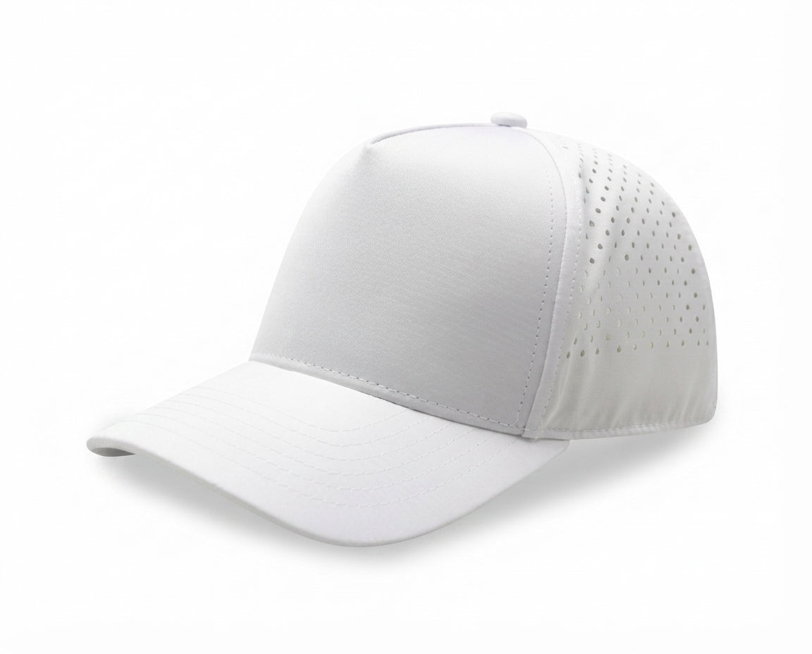 5 Panel Sport Trucker Cap w/Laser Cut Mesh Back