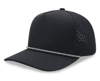 5 Panel Athletic Laser cut Trucker Rope Cap w/ Gray Underbrim