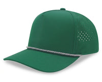 5 Panel Athletic Laser cut Trucker Rope Cap w/ Gray Underbrim