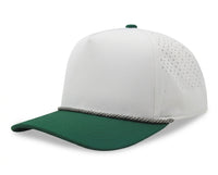 5 Panel Athletic Laser cut Trucker Rope Cap w/ Gray Underbrim