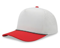 5 Panel Athletic Laser cut Trucker Rope Cap w/ Gray Underbrim