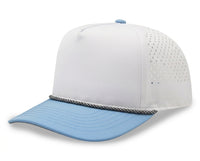 5 Panel Athletic Laser cut Trucker Rope Cap w/ Gray Underbrim
