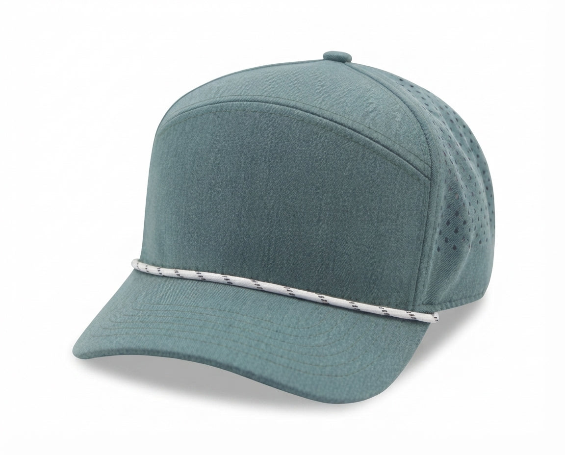 Sport Trucker Cap w/Laser Cut Mesh Back Rope Visor