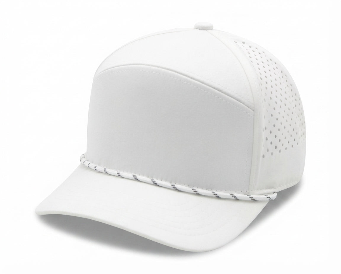 Sport Trucker Cap w/Laser Cut Mesh Back Rope Visor