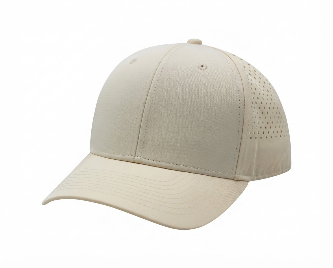 6 Panel Laser Cut Mesh Quick Dry Golf Trucker Cap