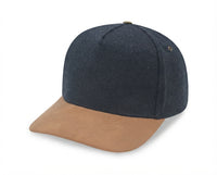 5 Panel Melton Wool Suede Cap