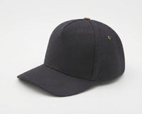 5 panel MELTON wool cap with metal buckle