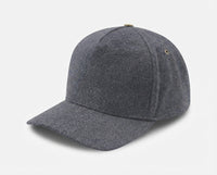 5 panel MELTON wool cap with metal buckle