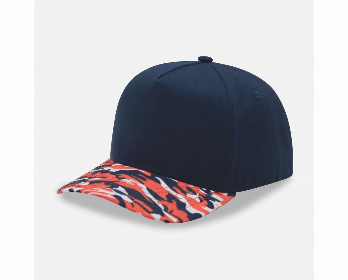 5 Panel Two Tone Camo Cap
