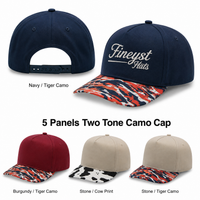 5 Panel Two Tone Camo Cap