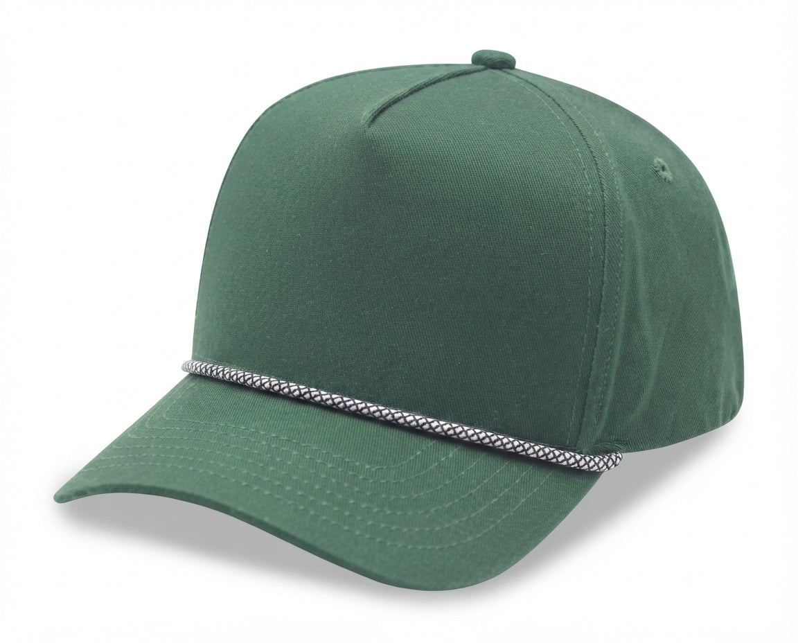 5 Panel High Profile AFrame Golf Cap w/Rope