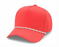 5 Panel High Profile AFrame Golf Cap w/Rope