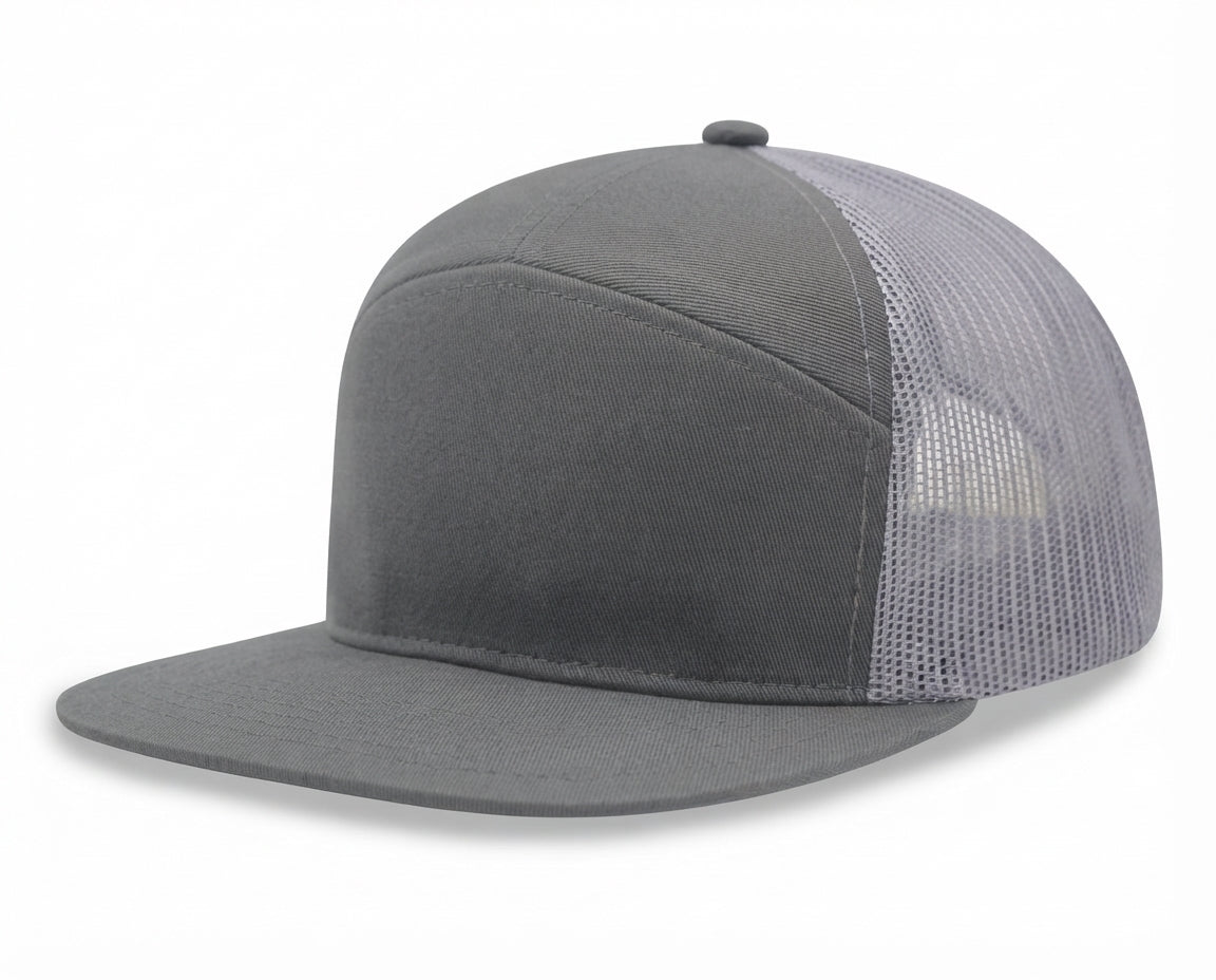 7 panel Hybrid trucker cap