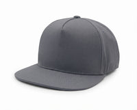5 Panel Flat Bill Snapback Cap