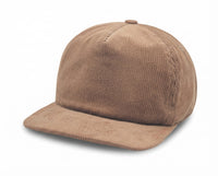 5 Panel Unstructed Corduroy Snapback Hat