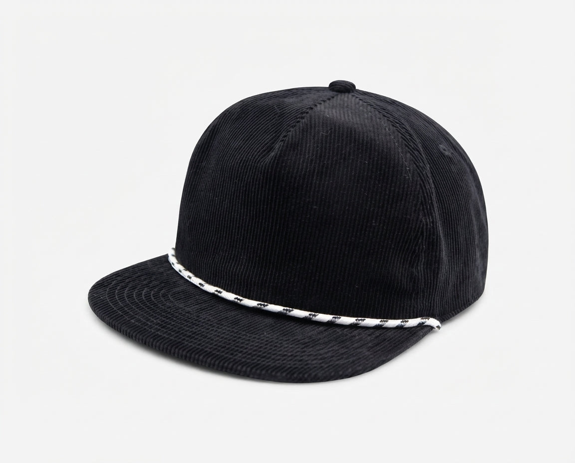 5 Panel Unstructed Corduroy Rope Hat
