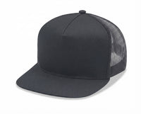5 Panel Flat Bill Snapback Trucker Cap