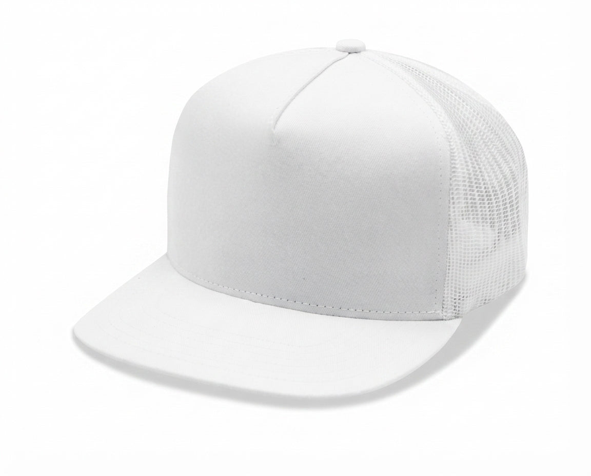 5 Panel Flat Bill Snapback Trucker Cap