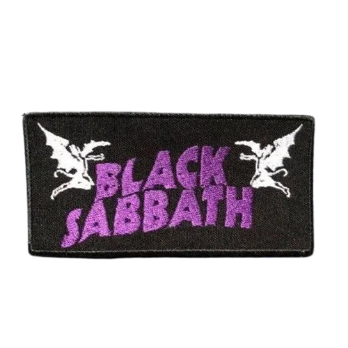 black and pink black sabbath vest patch - custom patch by Fineyst Patches