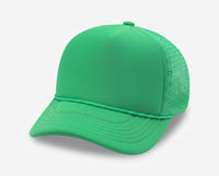 5 Panel High Profile Foam Mesh Back Trucker Cap w/Rope