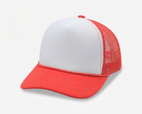 5 Panel High Profile Foam Mesh Back Trucker Cap w/Rope