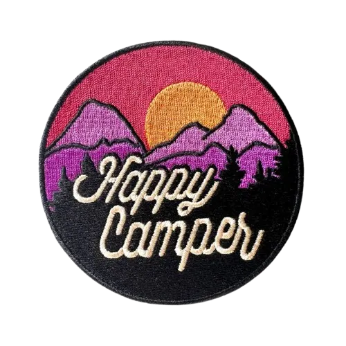 happy camper hat patch - custom patch by Fineyst Patches