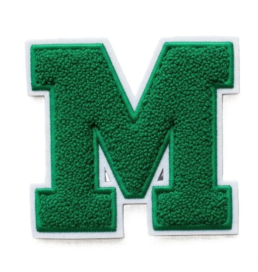 custom green letter patches - custom patch by Fineyst Patches