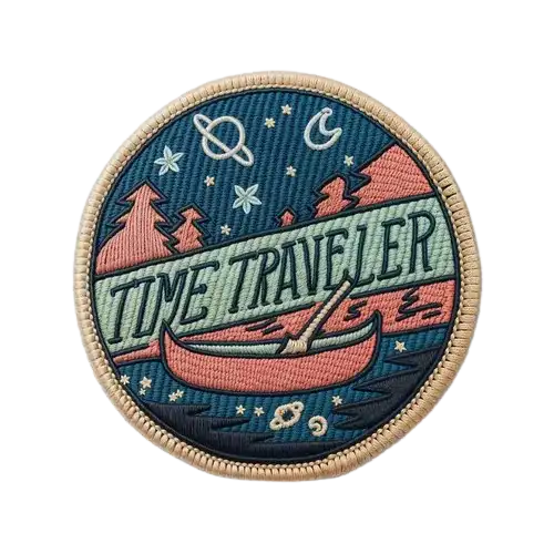 round time traveler iron on patch - custom patch by Fineyst Patches