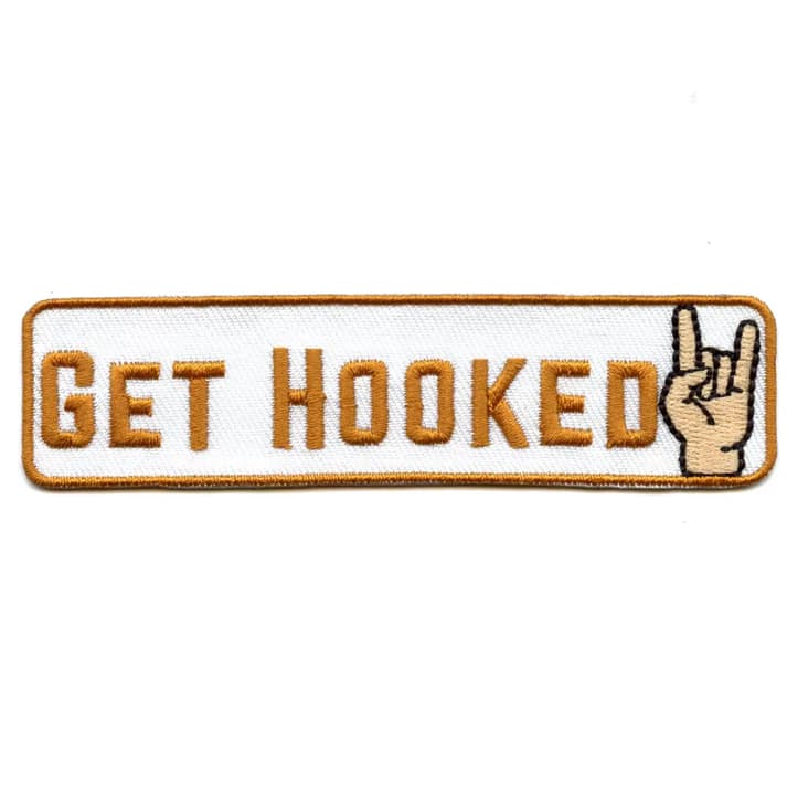 College Get Hooked Patch Austin Texas Hand
