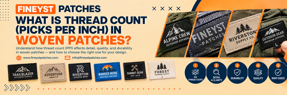 What Is Thread Count (Picks per Inch) in Woven Patches?