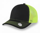 black/ neon yellow