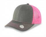 Charcoal Gray/Neon Pink