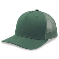 5 Panel 112FP Premier Trucker Cap in forest green - Fineyst Patches