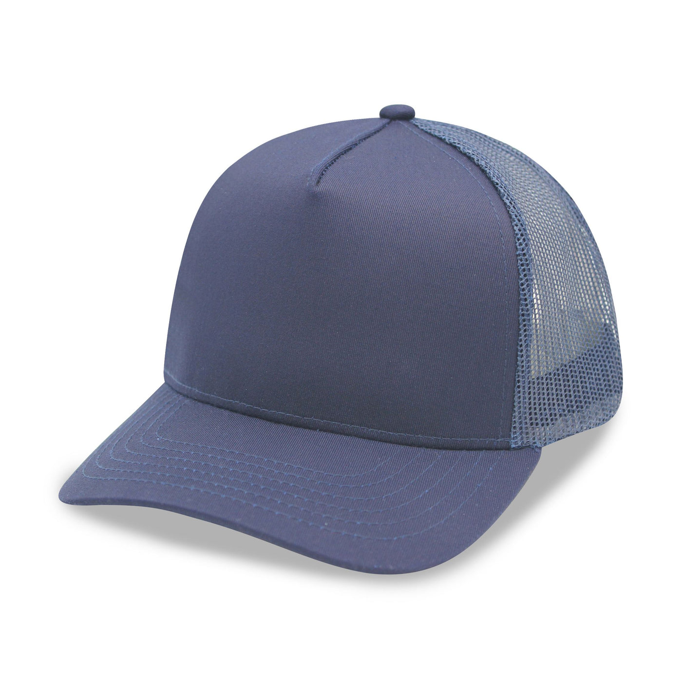 5 Panel 112FP Premier Trucker Cap in navy - Fineyst Patches