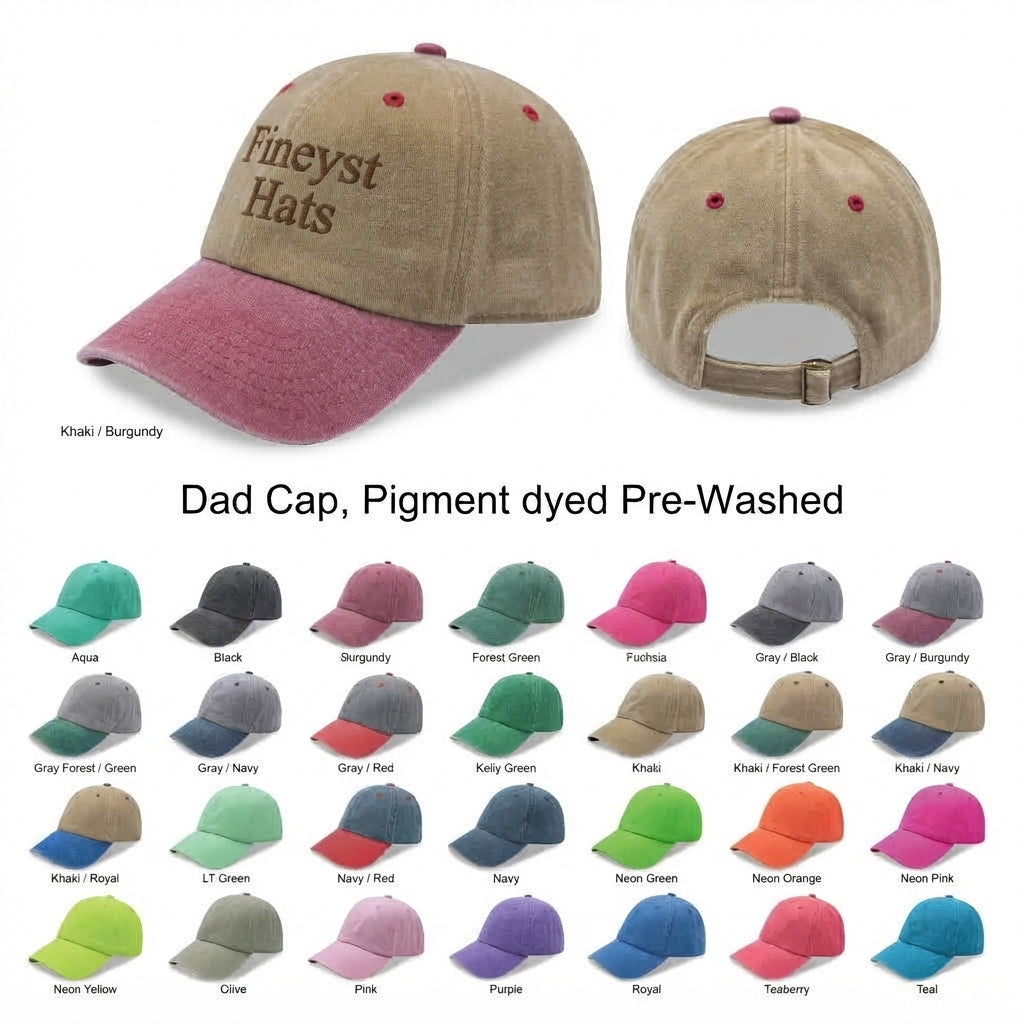 6 Panel Garment Pre-Washed Relaxed Golf Pigment Dyed Dad Cap