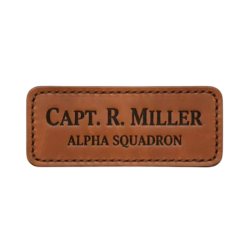 Custom Leather Name Patches - View 3