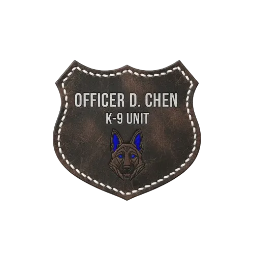 Custom Leather Name Patches - View 4
