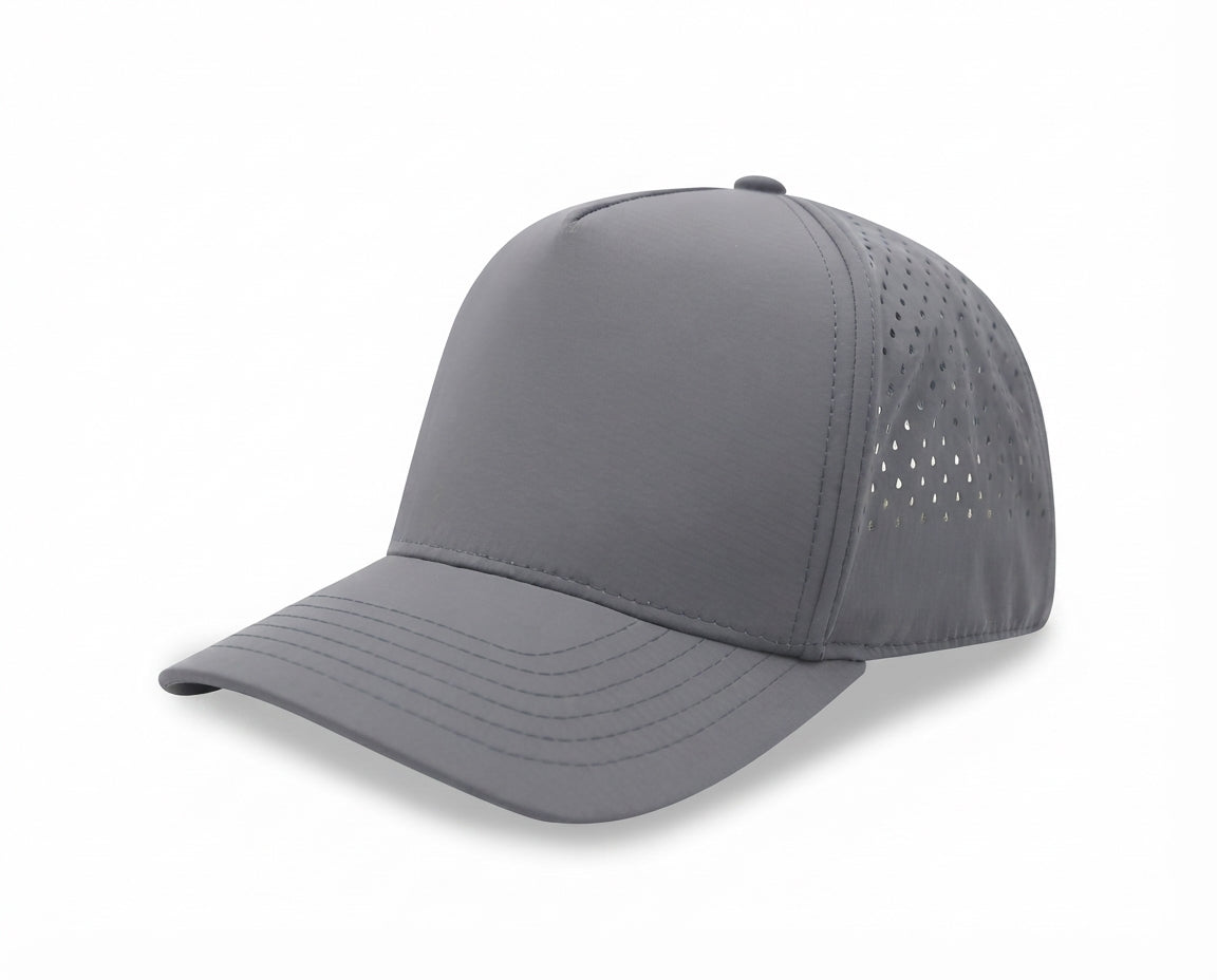 5 Panel Sport Trucker Cap w/Laser Cut Mesh Back