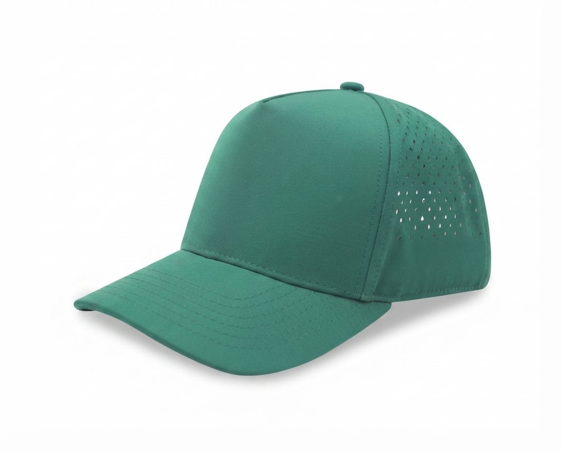 5 Panel Sport Trucker Cap w/Laser Cut Mesh Back