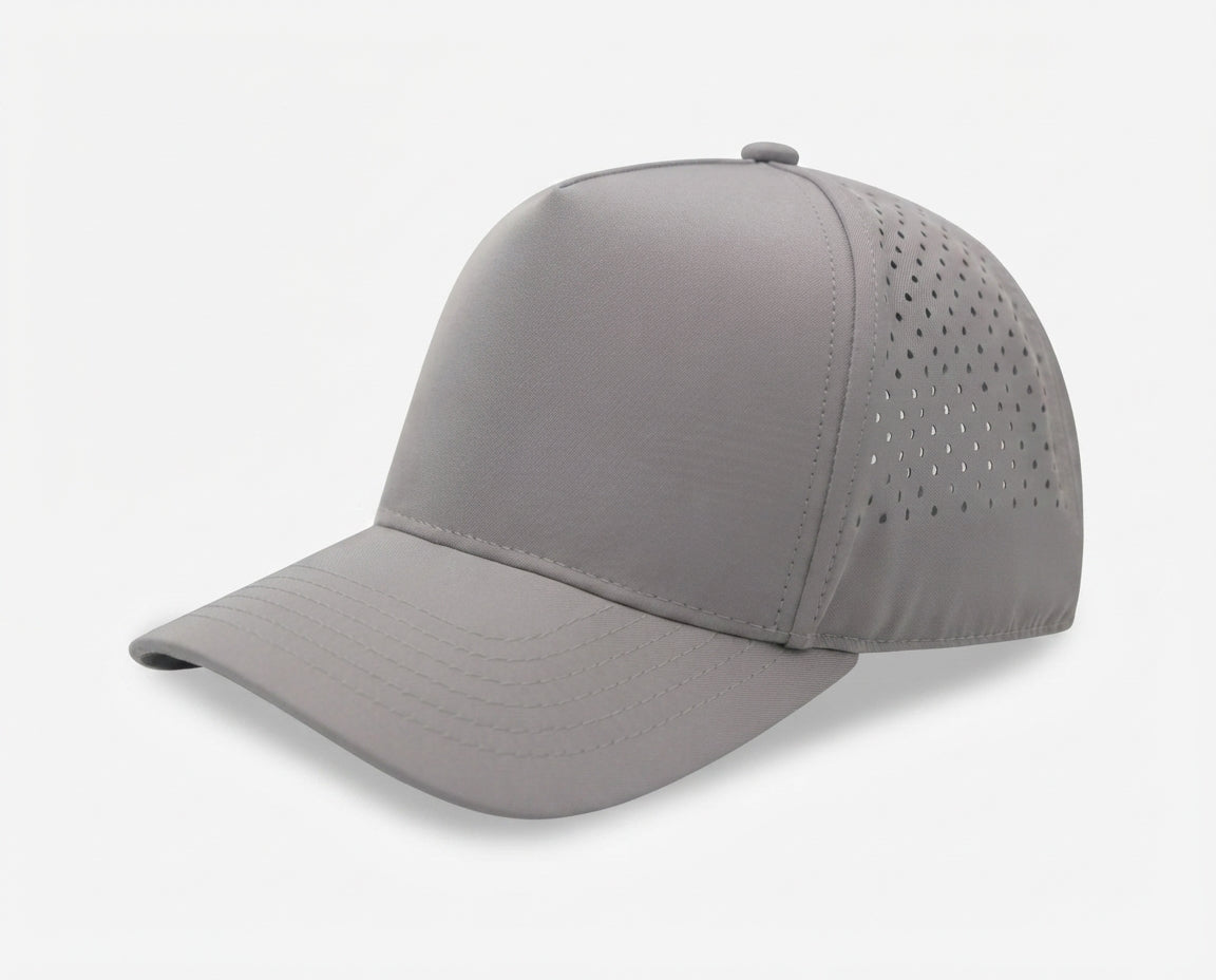 5 Panel Sport Trucker Cap w/Laser Cut Mesh Back