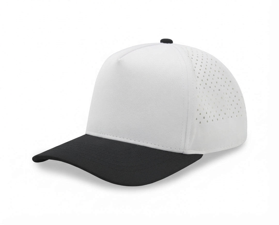5 Panel Sport Trucker Cap w/Laser Cut Mesh Back