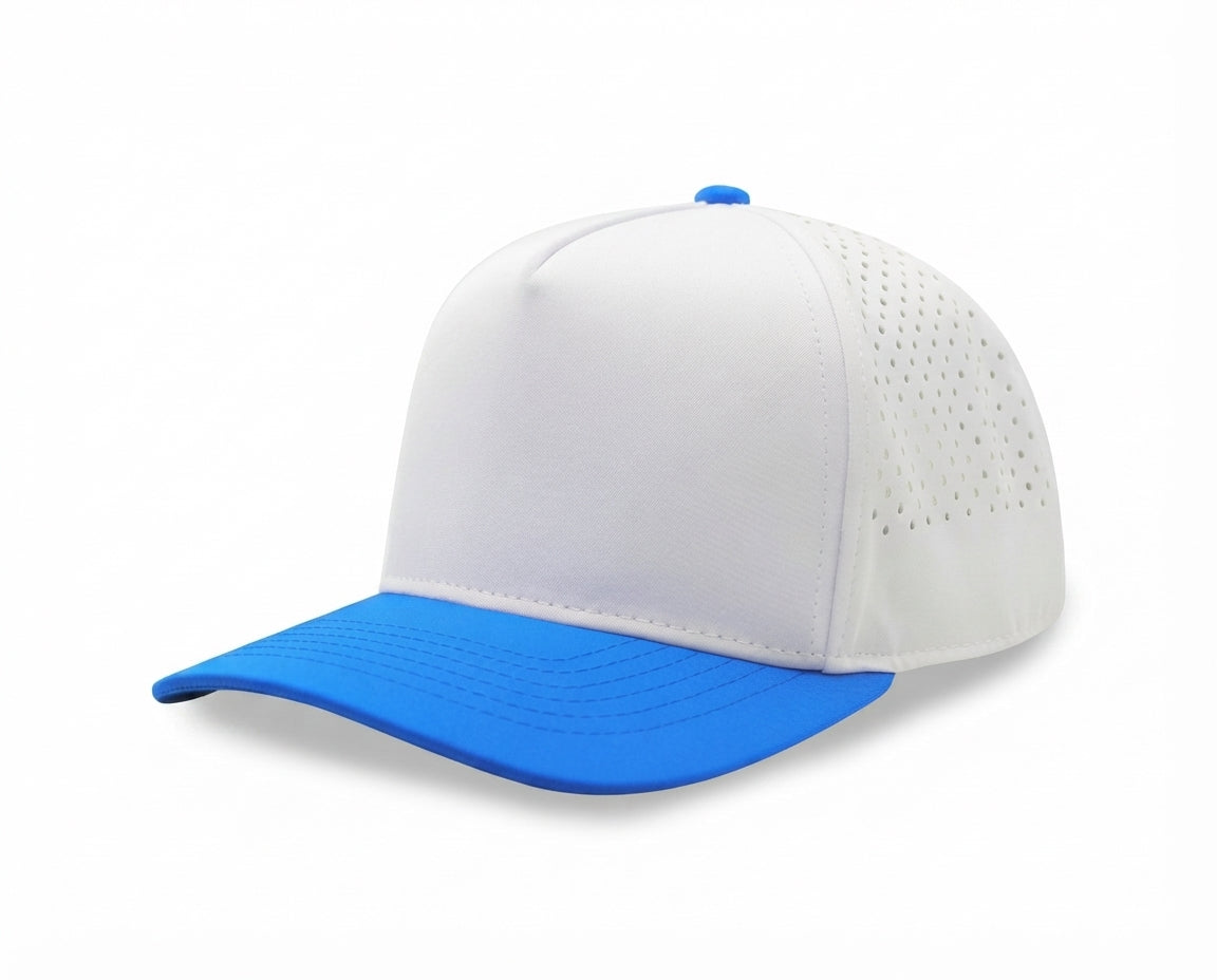 5 Panel Sport Trucker Cap w/Laser Cut Mesh Back