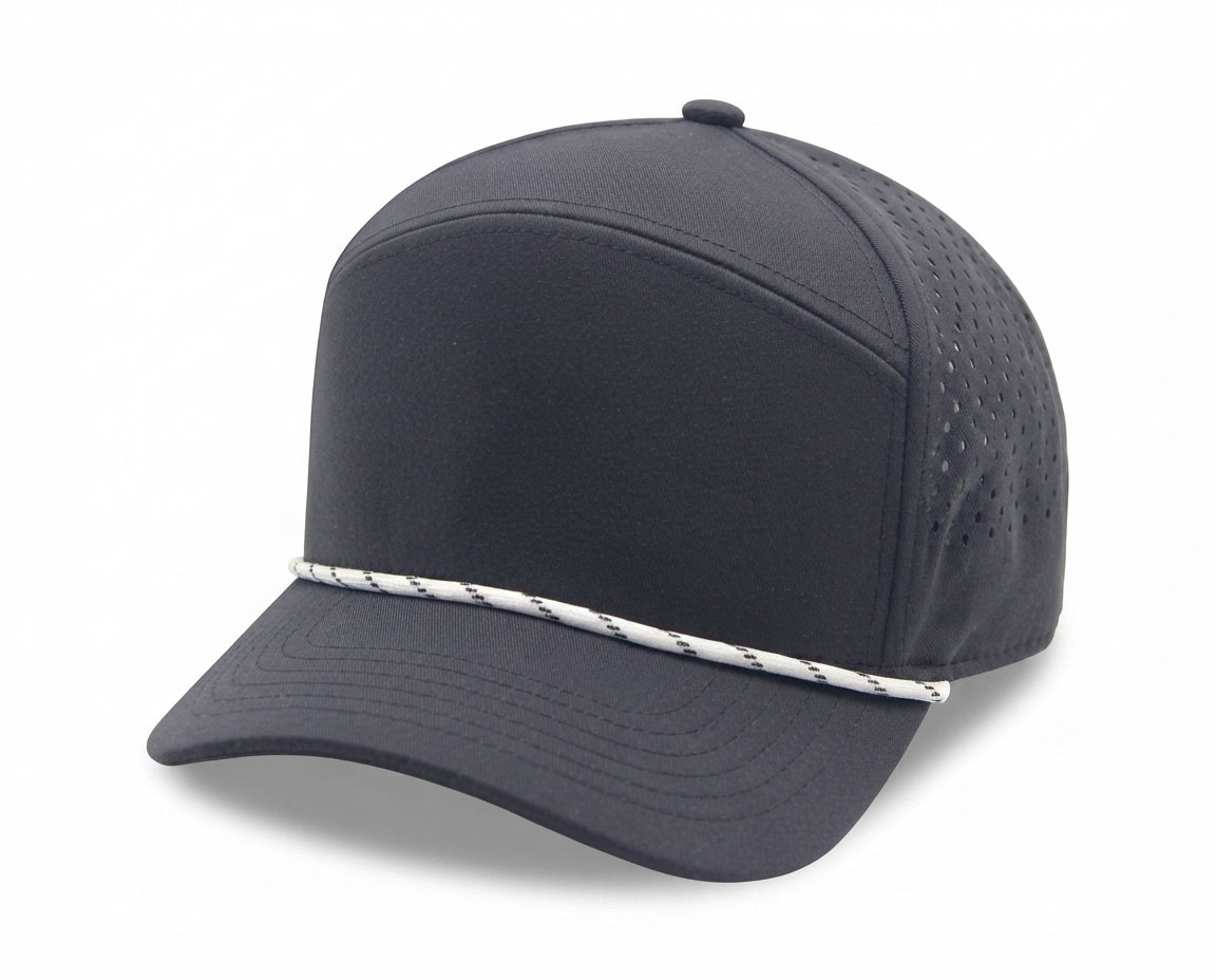 Sport Trucker Cap w/Laser Cut Mesh Back Rope Visor