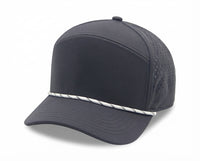 Sport Trucker Cap w/Laser Cut Mesh Back Rope Visor