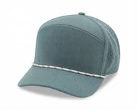 Sport Trucker Cap w/Laser Cut Mesh Back Rope Visor
