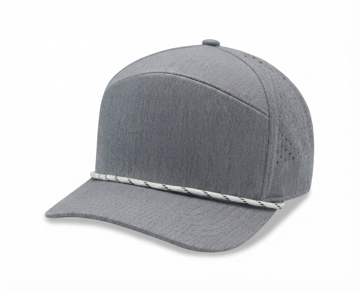 Sport Trucker Cap w/Laser Cut Mesh Back Rope Visor