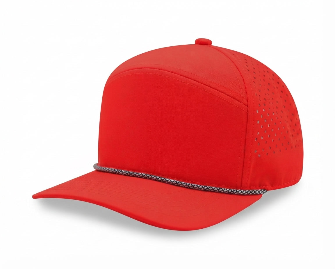 Sport Trucker Cap w/Laser Cut Mesh Back Rope Visor