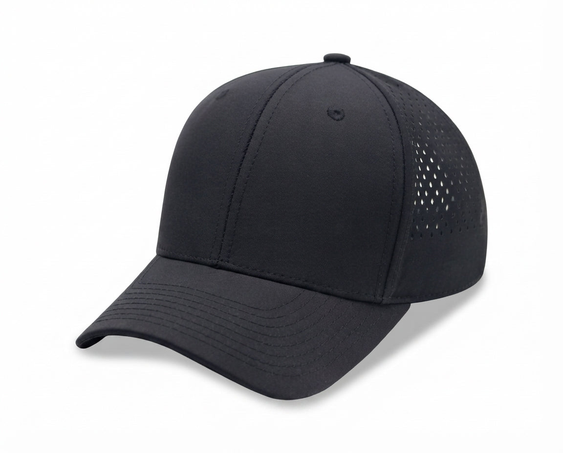 6 Panel Laser Cut Mesh Quick Dry Golf Trucker Cap